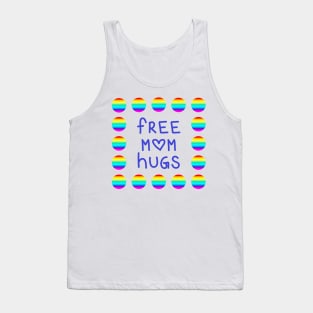 Free Mom Hugs with Rainbow Polka Dots Tank Top